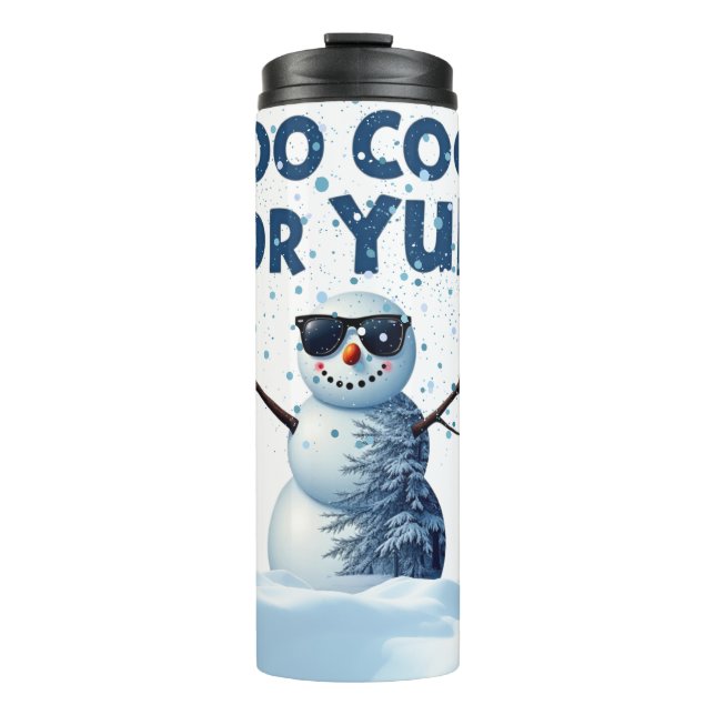 "Angesagtes Snowman Holiday Design - Trinkbehälter Thermosbecher (Vorderseite)