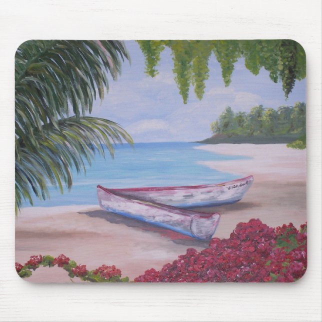 Angeschwemmt auf einer tropischen Insel Mousepad (Vorne)