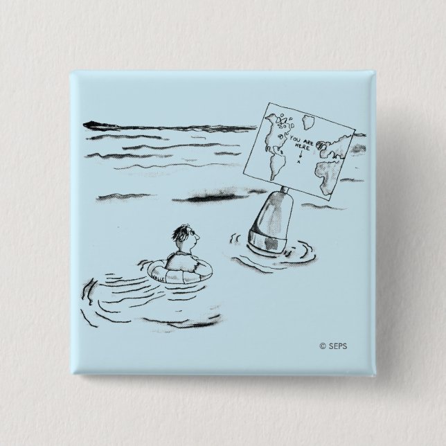 Angeschwemmt Button (Vorderseite)