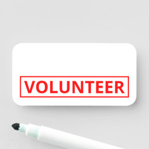 Angesehene, elegante Namensmarke "VOLUNTEER" Namensschild