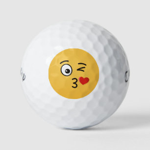 Angesicht, die einen Kuss werfen Golfball