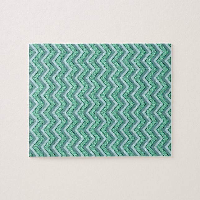 Angesicht Emerald Zickzack Pattern (Horizontal)