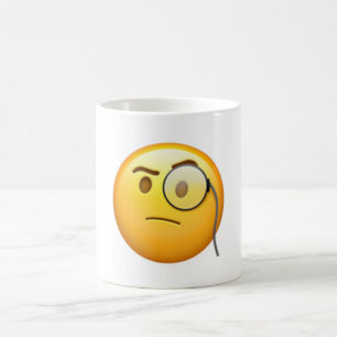 Angesicht mit Monocle - Emoji Kaffeetasse