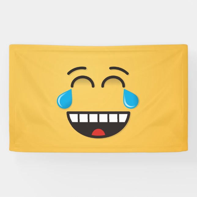 Angesicht mit Tränen der Freude Banner (Horizontal)