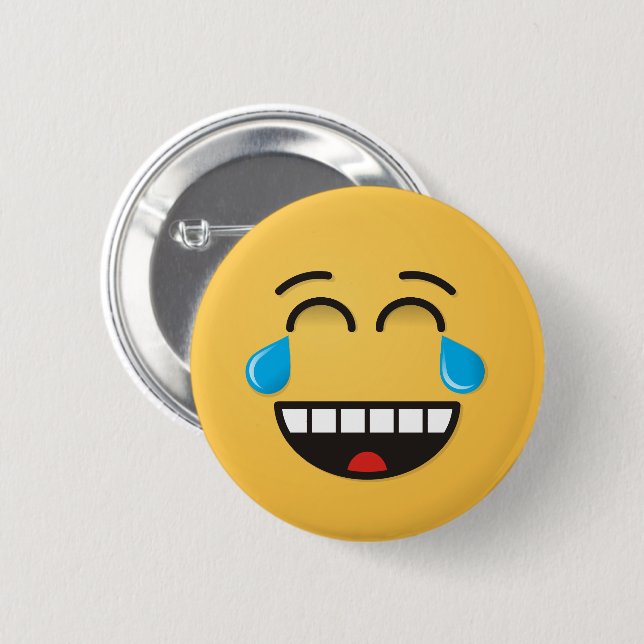 Angesicht mit Tränen der Freude Button (Vorne & Hinten)