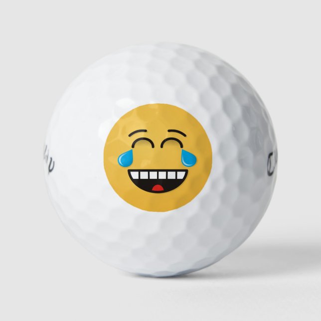 Angesicht mit Tränen der Freude Golfball (Vorderseite)