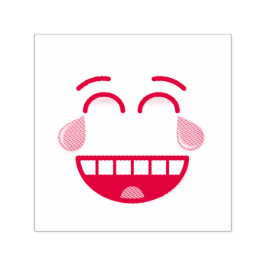 Angesicht mit Tränen der Freude Permastempel