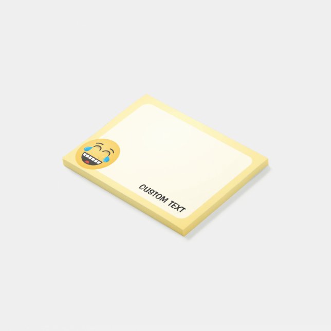 Angesicht mit Tränen der Freude Post-it Klebezettel (angewinkelt)