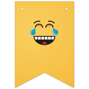 Angesicht mit Tränen der Freude Wimpelkette