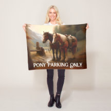 Angespannte Pferde "Pony-Parking"