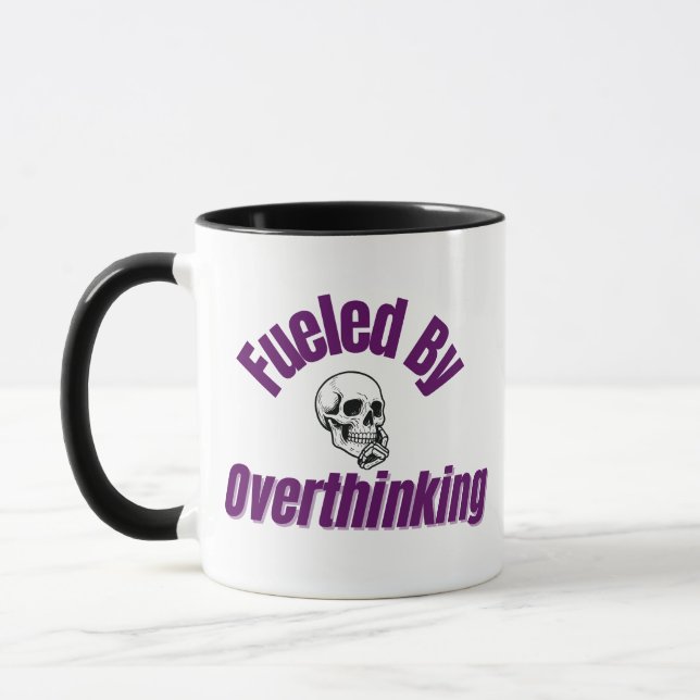 Angespornt durch Überdenken - kühne SchädelTasse Tasse (Links)