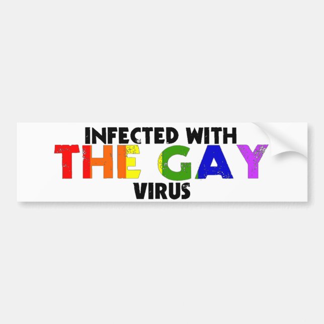 Angesteckt mit dem homosexuellen Virus Autoaufkleber (Vorne)