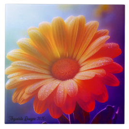 Angestelle Decorative Two Tone Daisy Fliese