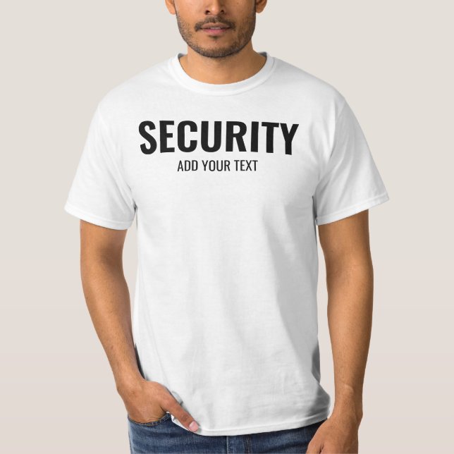 Angestellte für Sicherheitsdienste zweiseitige Dru T-Shirt (Vorderseite)