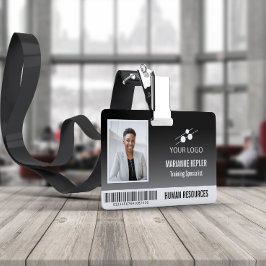 Angestellte-ID für Schwarze Weiße hinzufügen Logo  Ausweis