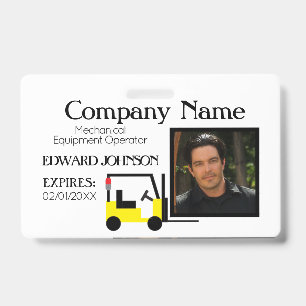Angestellter 2 Forklift Company Ausweis