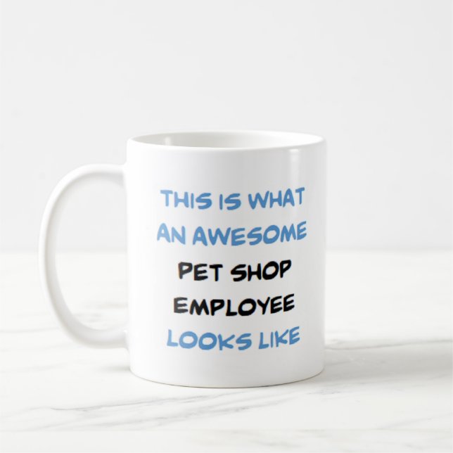 Angestellter der Haustierwerkstatt, phantastisch Kaffeetasse (Links)