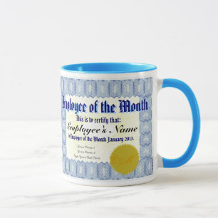 Angestellter der Monats-Zertifikat-Tasse Tasse