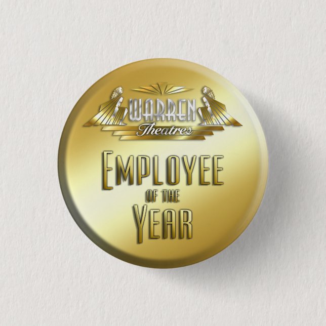 Angestellter des Jahres Button (Vorderseite)