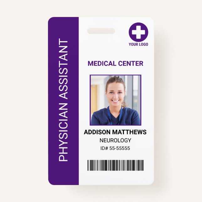 Angestellter des medizinischen Krankenhauses - Fot Ausweis (Vorderseite)