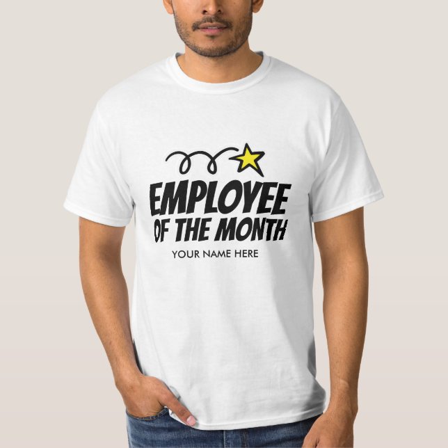 Angestellter des Monatst-shirts für beste T-Shirt (Vorderseite)