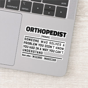 Angestellter des Orthopädisten Noun Chiropraktor Aufkleber