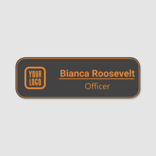 Angestellter für Schwarz-Button-Logos in Magnetic Namensschild