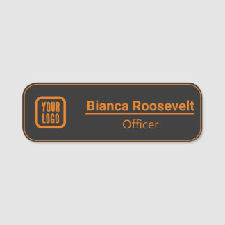 Angestellter für Schwarz-Button-Logos in Magnetic  Namensschild