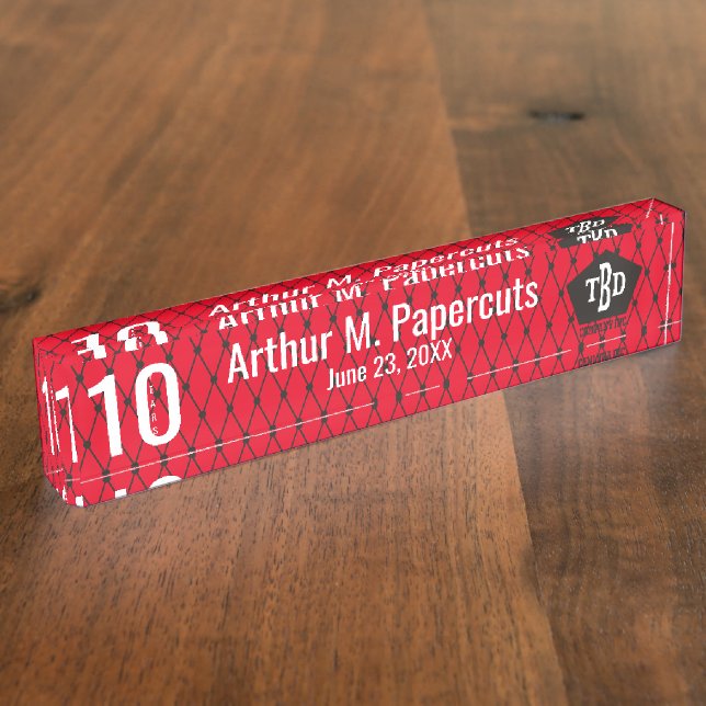 Angestelltmeilensteinjahrestag 10 Jahre Geschenk Namensplakette (Seite)