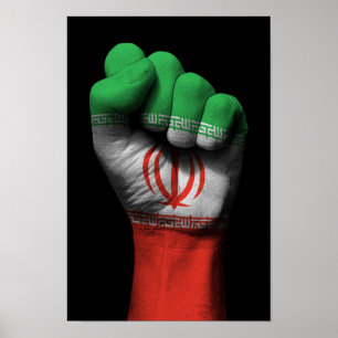 Angestiftete Faust mit iranischer Flagge Poster