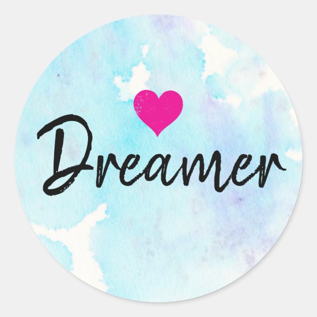 Angestrichene Dreamer-Sticker Runder Aufkleber (Vorderseite)