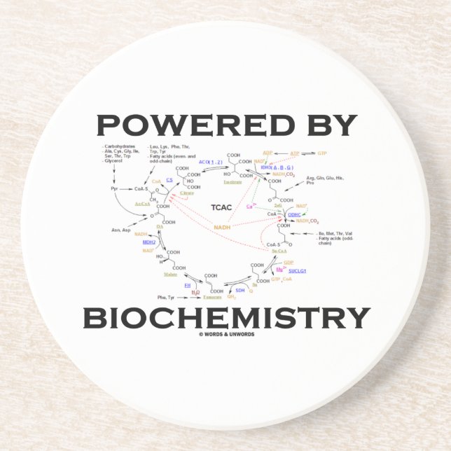 Angetrieben durch Biochemie (Krebs Zyklus) Untersetzer (Vorne)