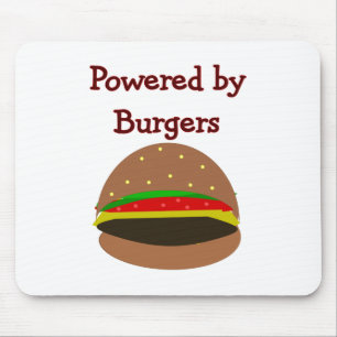 "Angetrieben durch Burger"--lustige Mousepad
