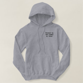 Angetrieben durch Gott tankte durch mit Kapuze Bestickter Hoodie