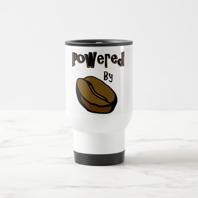 Angetrieben durch Kaffee-ThermalTasse Reisebecher (Mittel)