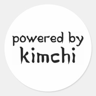 ANGETRIEBEN DURCH KIMCHI RUNDER AUFKLEBER