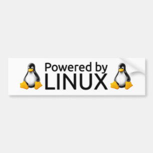 Angetrieben durch Linux Autoaufkleber
