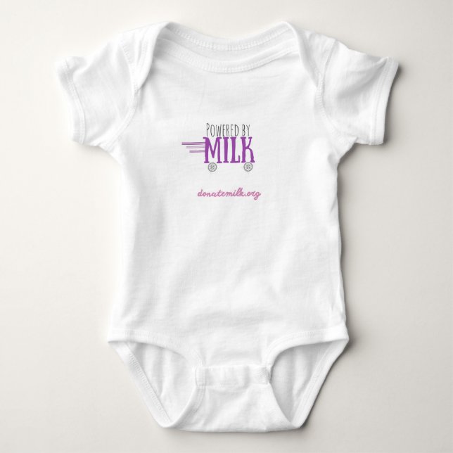 Angetrieben durch Milch Baby Strampler (Vorderseite)