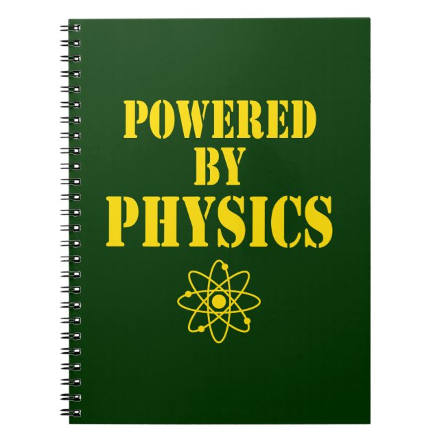 Angetrieben durch Physik-Notizbuch Notizblock (Vorderseite)