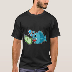 Angetrieben von Angeln und Bier im Vintage-Stil: L T-Shirt