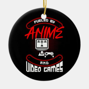 Angetrieben von Anime und Videospielen Gamer-Zitat Keramik Ornament