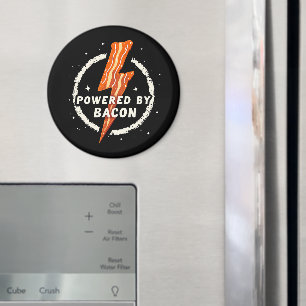 Angetrieben von Bacon Lustige Retro-Foodie-Ästheti Magnet