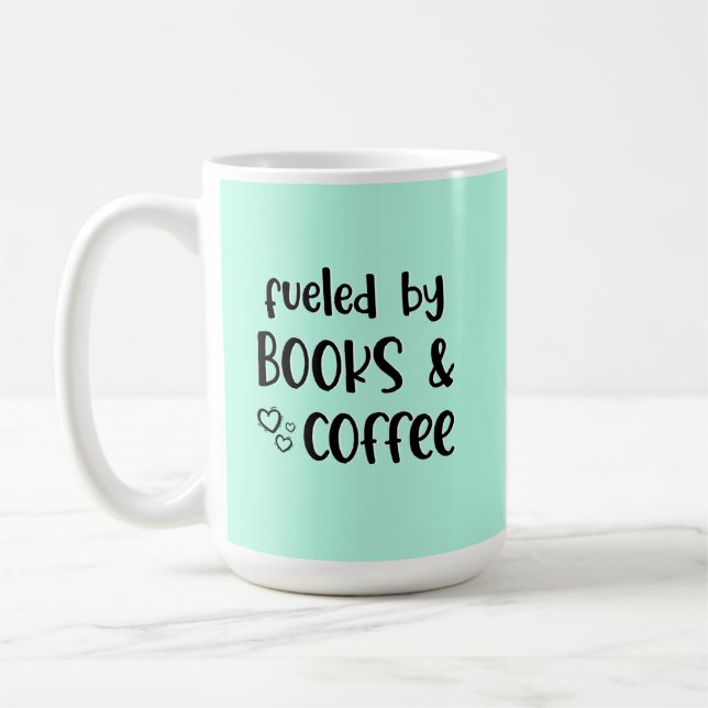 Angetrieben von Büchern Kaffeetasse (Links)