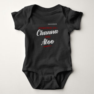 Angetrieben von Channa und Aloo Dark Baby Strampler