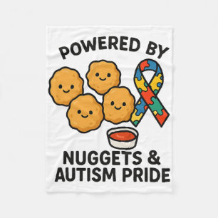 Angetrieben von Chicken Nuggets und Autismus-Stolz Fleecedecke