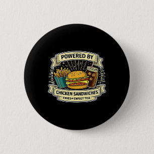 Angetrieben von Chicken Sandwiches Pommes Frites u Button