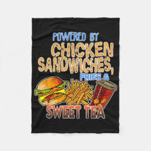 Angetrieben von Chicken Sandwiches Pommes Frites u Fleecedecke