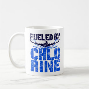 Angetrieben von Chlor Schwimm Schwimmer Pool Kaffeetasse