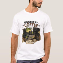 Angetrieben von Coffee Funny Programmer T-Shirt |