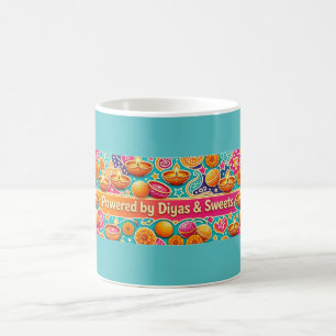 Angetrieben von Diyas und Sweets Monogramm Diwali Kaffeetasse